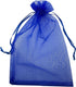 MELUOGE 100pcs 6X9 Inches Organza Drawstring Jewelry Pouches Bags for Party Wedding Favor Gift Bags (Royal Blue)