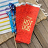 Printed Foil Hot Dog Bags, 50 Pack, Silver Red by Outside the Box Papers