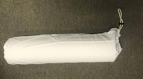 Therapist’s Choice Waterproof Cylinder Pillow Case Cover for Massage Table Bolsters with Drawstring Closure, Size: 6" x 27" Reusable & Machine Washable (Cover Only) (White)