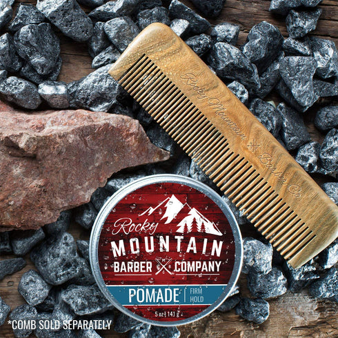 Rocky Mountain Barber Company Pomade for Men, 5 oz Tub, Classic Styling Product with Strong Hold