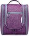 Narwey Small Hanging Toiletry Bag for Women, Travel Makeup Organizer for Toiletries, Medium, Dark Purple