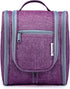 Narwey Small Hanging Toiletry Bag for Women, Travel Makeup Organizer for Toiletries, Medium, Dark Purple