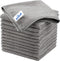 MR.SIGA Microfiber Cleaning Cloth, All-Purpose Towels, Pack of 12, Grey, 32 x 32 cm