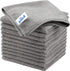 MR.SIGA Microfiber Cleaning Cloth, All-Purpose Towels, Pack of 12, Grey, 32 x 32 cm