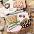Photect 3 Pcs Floral Makeup Bag, Corduroy Small Pouch, Canvas Cosmetic Mini Toiletry Zipper Bags