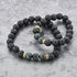 MYSTIQS 3-6 Lava Rock & Chakra Beaded Stone Bracelet Essential Oil Diffuser for Aromatherapy Small