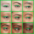 GLOGLOW Cat Eye Makeup Liquid Eyeliner Pen, Waterproof Neon Colorful Long-lasting Black Makeup Tools (Green)