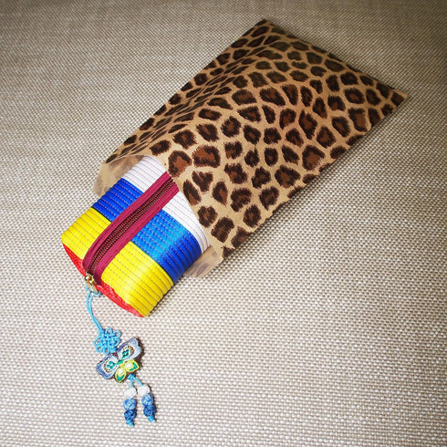 CuteBox Leopard/Cheetah Flat Paper Gift Bags, 100 pcs (5" x 7") for Merchandise, Crafts, and Party Favors