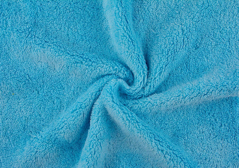 Ultra Soft Edgeless Microfiber Cleaning Towel Pack of 12, All-Purpose Multipurpose Plush 12' x 12' Cleaning Towels, Super Absorbent (Blue) by Mr Towels