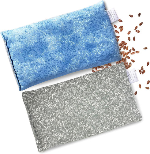 SacksyThyme Microwave Heating Pad for Cramps, Back, Neck, Shoulders, Leg Pain, Unscented Flaxseed
