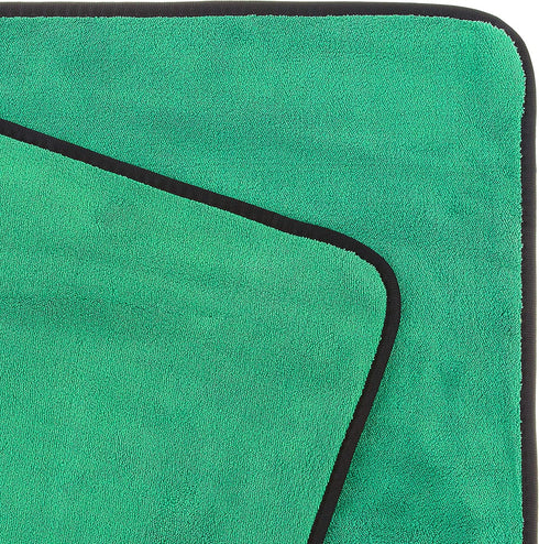 PacRight 20 30 800gsm Premium Microfiber Drying Towel, Green | Large x Plush Cleaning Cloth for Car Washing, Detailing
