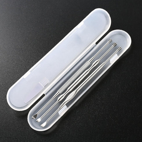 Geengle 3 Pcs Ear Pick Earwax Removal Kit, Ear Wax Remover Tool Set with Cleaning Brush and Storage Box