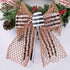 2.5 Inch Wide Wired Gift Wrapping Ribbon, 10 Yards, Black White Stripe for Crafts, Christmas Tree Decor
