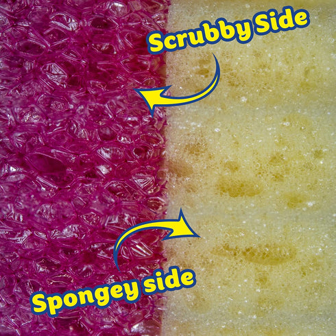 Mommy 3 Pack Scrub Daddy Scrub Dual Sided Cleaning Sponge - Firm Scrubber and Gentle Sponge - Pink