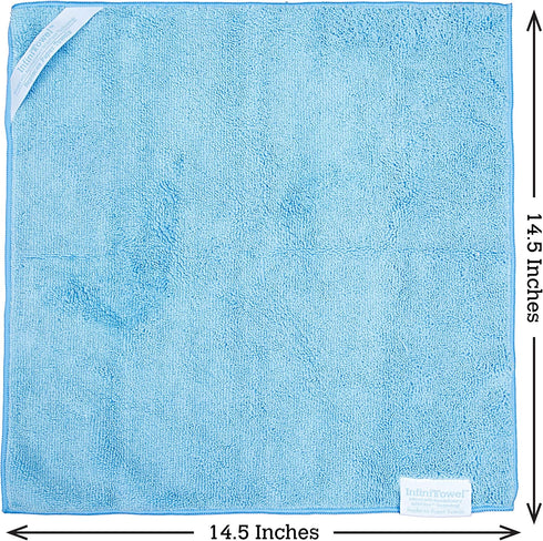 Revolutionary Eco Fiber Towel, 4 Pack, Blue, Replaces Paper Rolls for Everyday Use