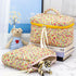 PAZIMIIK Cotton Makeup Bag for Women - Large Quilted Travel Cosmetic Case with Little Flower Design