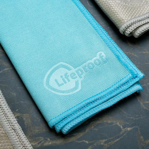 Set 3 Pack Set Lifeproof Streakless Microfiber Eco Cleaning Cloth - Effortlessly Cleans Stainless, Glass & Stone