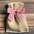 Red White Gingham Pre-Tied Bows - 3" Wide, Set of 12, Buffalo Check Ribbons for 4th of July Decor