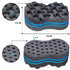 Magic Twist Hair Sponges Set, Big Holes Sponge Brush for Hair, Curling Sponge Glove for Men Women with Metal Afro Pick
