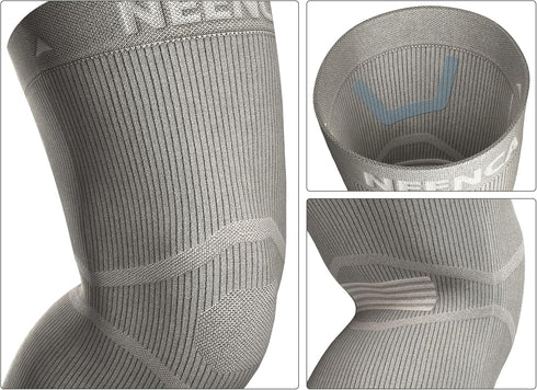 NEENCA Ultra-thin Knee Sleeve for Pain Relief, Light Compression Sleeve with Graphene Ions for Running and Sport