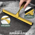 Stainless Steel Shower Squeegee for Glass Door, 10 Inch Clear with 3 Adhesive Hooks for Bathroom