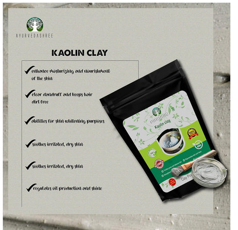 Kaolin Clay Powder 200 Gm - Gentle Exfoliator for Skin Treatment