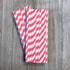 Stripe Paper Straws, Pink White, Valentine Birthday Party Supply, 7.75 Inches, Pack of 50, Outside the Box Papers