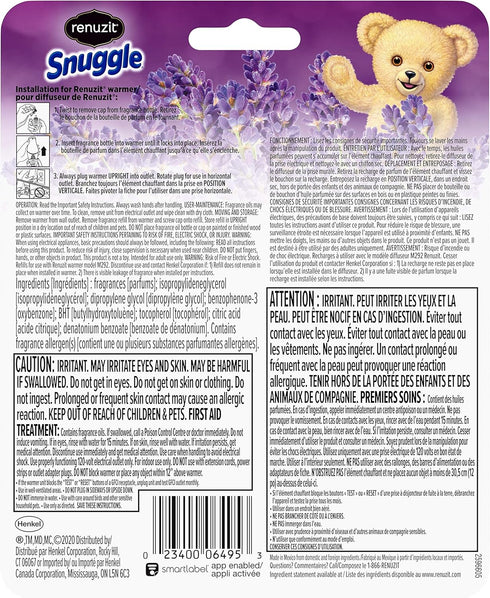 Renuzit Snuggle Scented Oil Refill for Plugin Air Fresheners, Relaxing Lavender, 2 Count (Pack of 1)