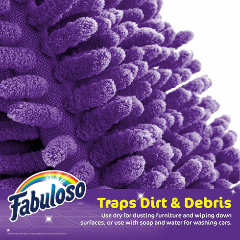 Fabuloso Microfiber Cleaning Mitt, Purple, Lint-Free, Scratch-Free Glove for Surfaces and Furniture