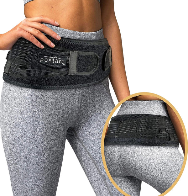 Vriksasana Posture Sacroiliac Hip Belt for Women and Men That Alleviates Sciatic,