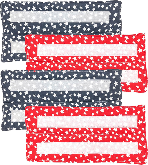 Reusable Wet Mop Pads for Swiffer Wet Jet, Washable Cotton Eco-Friendly Replacement Mop Pads for Mopping (Red White &