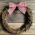 Red White Gingham Pre-Tied Bows - 3" Wide, Set of 12, Buffalo Check Ribbons for 4th of July Decor