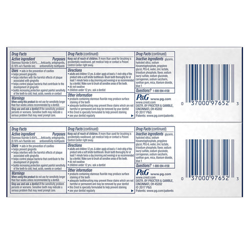 Pack Crest Pro-Health Advanced Whitening Power Toothpaste, Twin