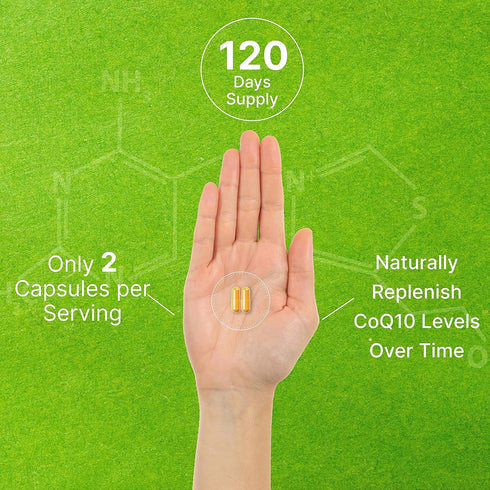 DEAL SUPPLEMENT CoQ10 200mg & PQQ 200mcg - 240 Veggie Capsules for Energy, Brain & Heart Health, Non-GMO
