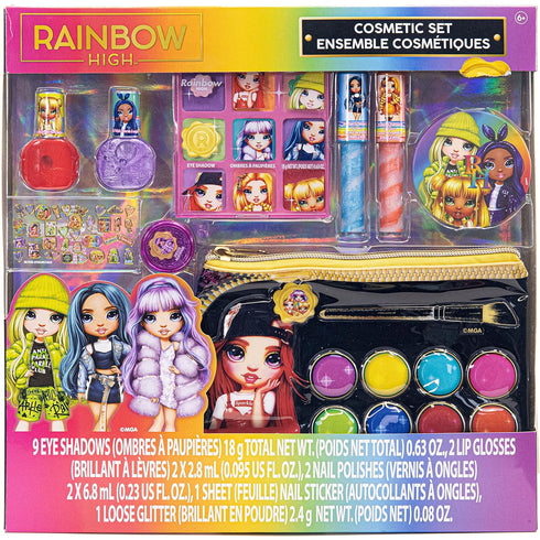 Rainbow High - Townley Girl Cosmetic Makeup Set, Includes Lip Gloss, Nail Polish & Eye Shadow for Kids Girls