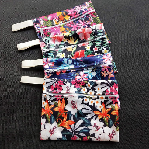 MissC2C Pack 4pcs Waterproof Mini Wet Bags for Menstrual Pads, Maternity Mama