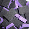 PrettyClaw 40pc Mini Disposable Nail Buffer Blocks, 80/80 Black Grit, Purple Buffing Sanding Nail File
