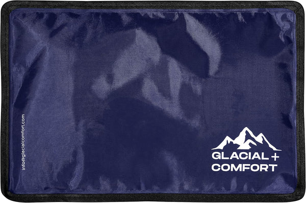 Gel Ice Pack for Injuries Reusable, (12" x 8") Cold Pads for Back Pain, Muscle Strains, Postpartum Recovery