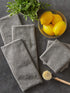DII Cleaning Collection Microfiber Set, 6 Piece Dishtowel, 16x24, Gray