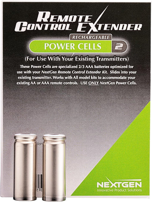 Nextgen Rechargeable Remote Extender Power Cell Pack of 2