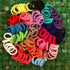 XIMA 60pcs No Crease Nylon Elastic Hair Ties Bands - Large Stretch Ouchless Ponytail Holders in White (HT007-18)