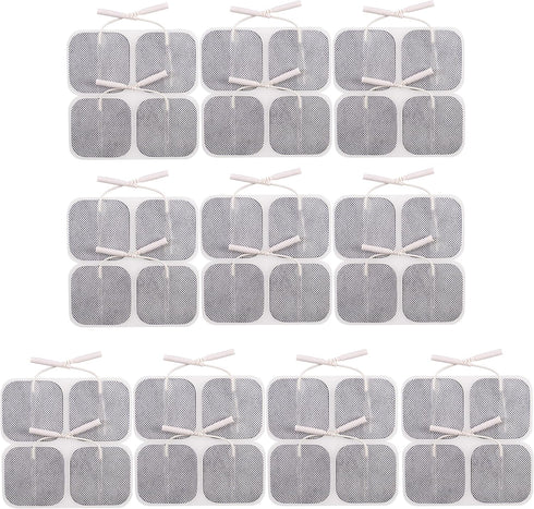 BodyMed TENS/EMS Unit, 4 Electrode Pads – Reusable Self-Adhesive 2 x 2 Inch Square Electrodes in Ten Packs