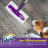 Fabuloso Dry and Wet Sweeper with 12 Dry Cleaning Pads, 2-in-1 Sweeping and Light Mopping, Lightweight, Purple