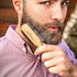ZilberHaar Vegan Beard Brush - Stiff Bristles, Oiled Walnut and Mexican Tampico Bristles, Animal-Free Grooming Product