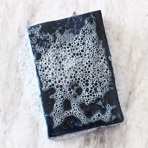 Rustic Maka Deep Cleansing Charcoal & Clay Soap Bar, Activated Charcoal Face & Body Soap for Acne-Prone Skin