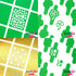Whats Up Nails - Saint Patrick's Day Nail Vinyl Stencils 4pcs for Nail Art Design (Clover Field, Shamrock, Luck)