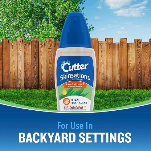 Cutter Skinsations Insect Repellent, 6 fl Ounce Pump Spray, Repels Mosquitoes with 7% DEET