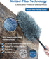 Feather Duster Kit with 5.6ft Extension Pole, 4 Washable Microfiber Dusting Brushes for Home Wall Ceiling Fan Cobweb