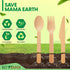 300 PCs Disposable Wooden Cutlery Set | 6.5" Compostable Utensils, Biodegradable, Eco-Friendly | 100% All-Natural