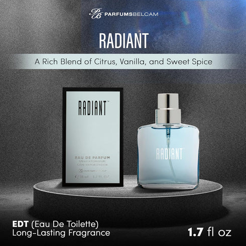PB ParfumsBelcam Radiant Eau de Toilette Spray, Our Version of a Designer, 1.7 Fl Oz